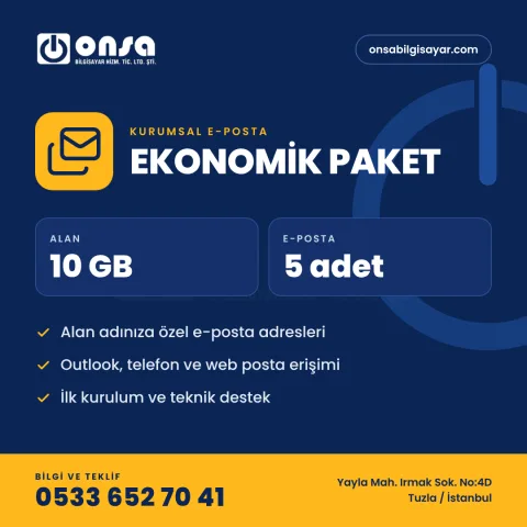 01. Kurumsal E-Posta Ekonomik Paket