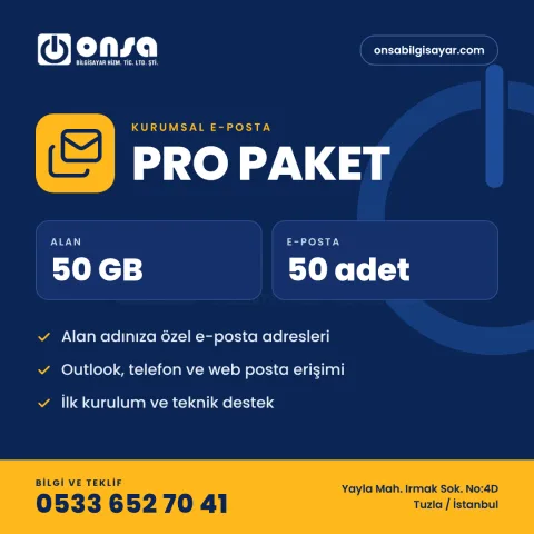 03. Kurumsal E-Posta Pro Paket