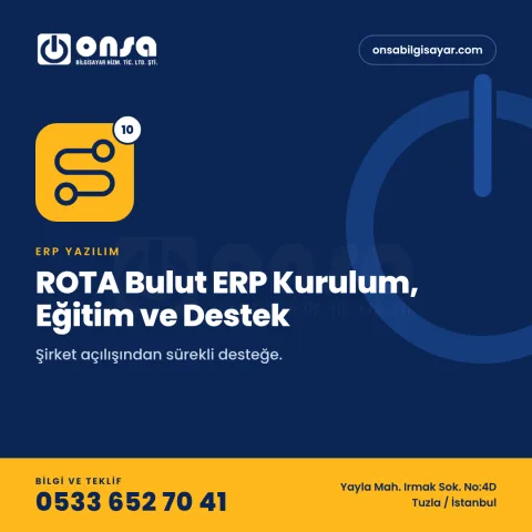 10. ROTA Bulut ERP Kurulum, Eğitim ve Destek